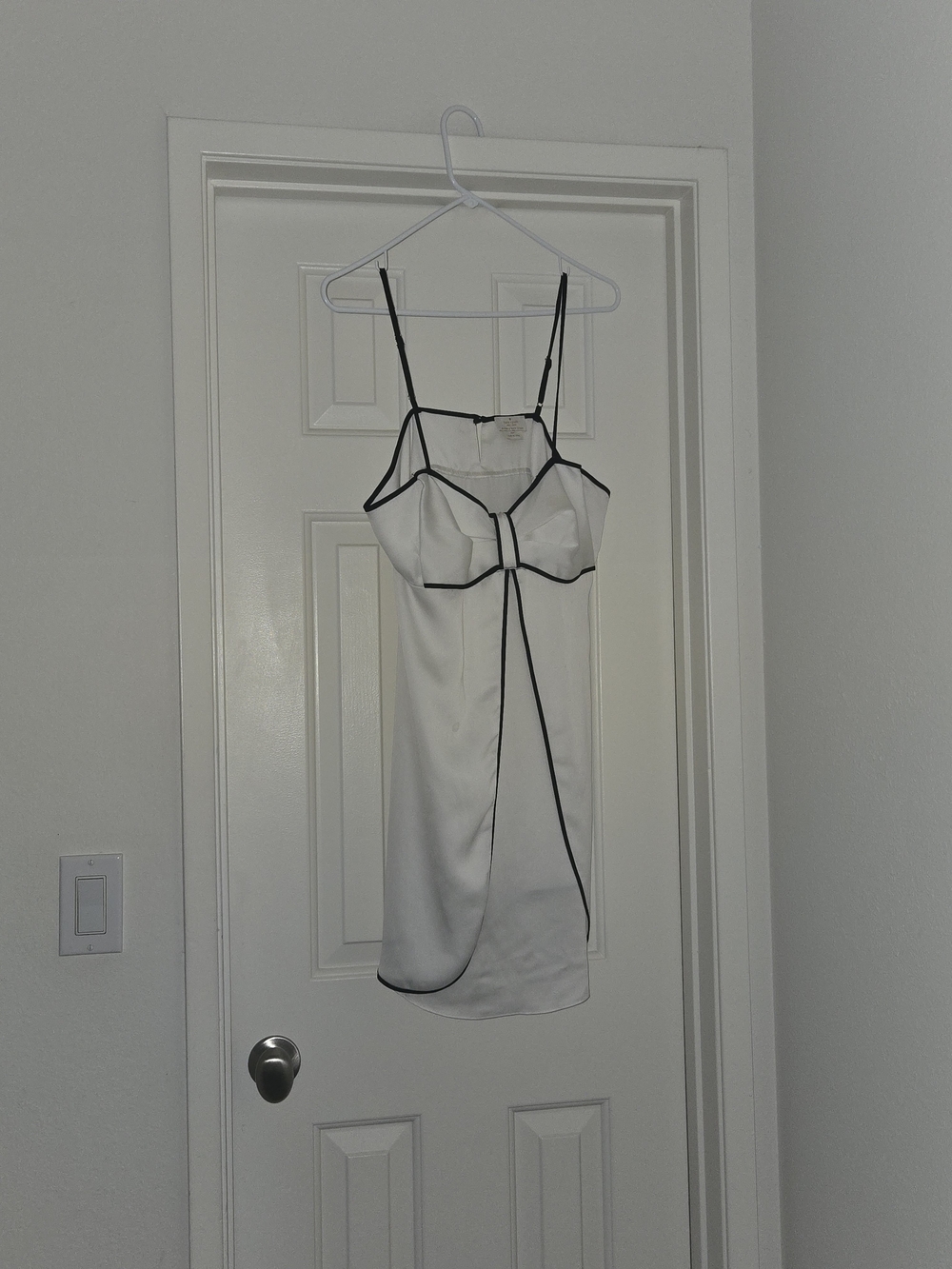 kate spade White Mini Dress with Black Piping